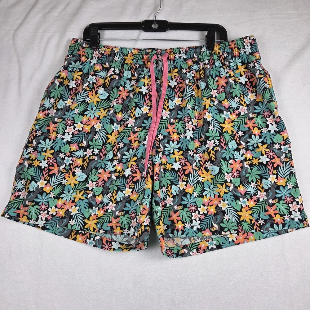 Chubbies‎ Mesh Lined Swim Trunks Men's 2XL Tropical Floral Colorful Beach Pool